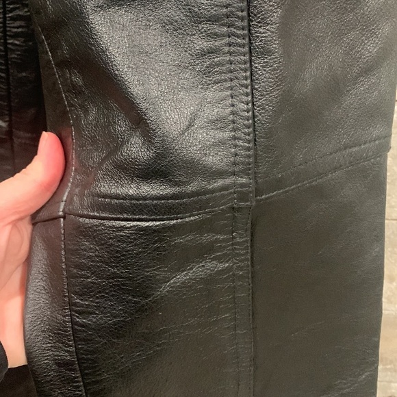 Genuine vintage leather high rise biker concert club pants styles To Go size 10 - Picture 3 of 11